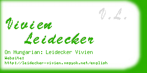 vivien leidecker business card